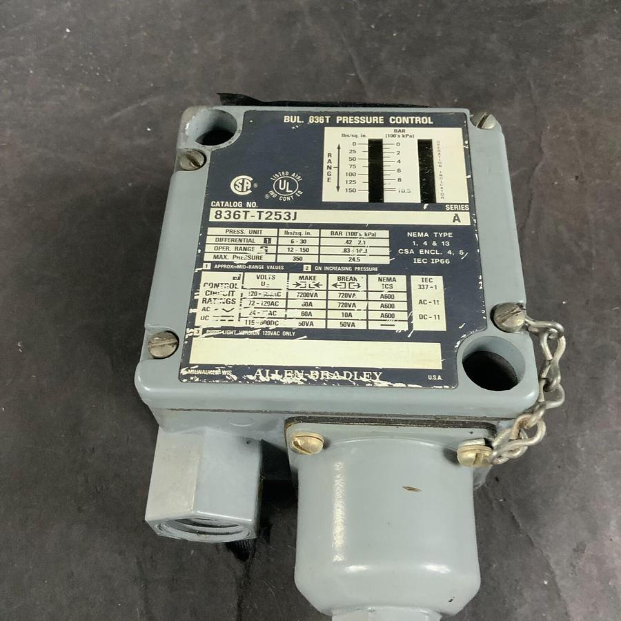 Used ALLEN BRADLEY 836T-T253J PRESSURE CONTROL SWITCH ($75 OBO)