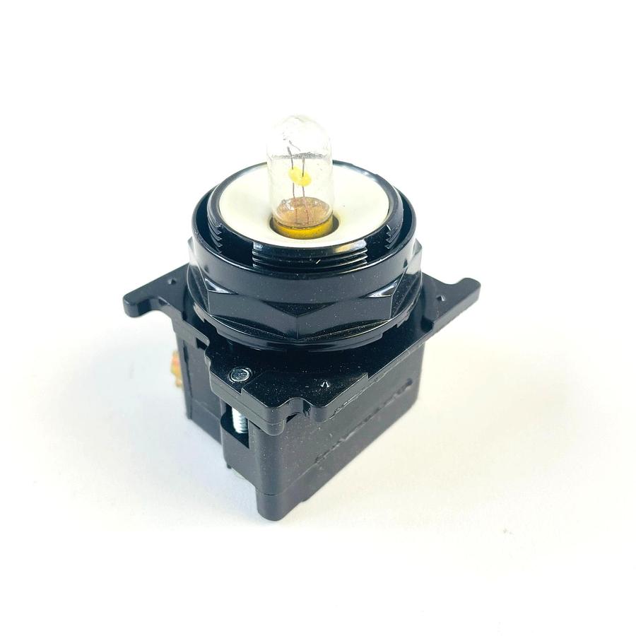Used CUTLER HAMMER E34TB120 INDICATING LIGHT BASE UNIT 120VAC CORROSION RESISTANT