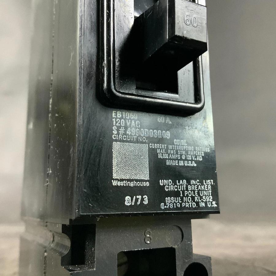 Used WESTINGHOUSE EB1060 CIRCUIT BREAKER ($25 OBO)