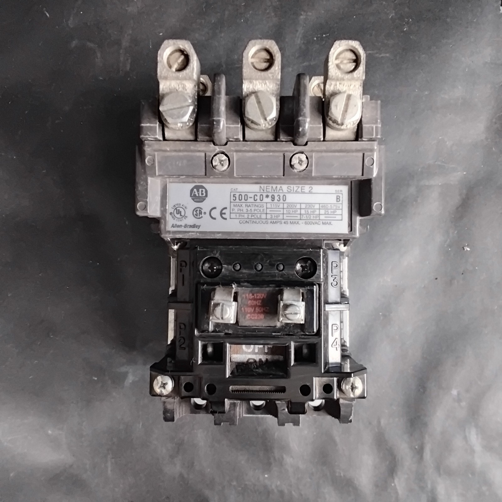 Used ALLEN BRADLEY 500-C0*930 CONTACTOR ($150 OBO)
