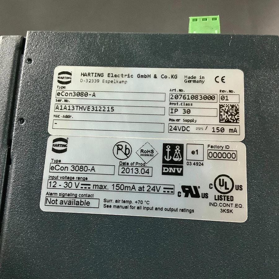 Used HARTING eCON3080-A ETHERNET SWITCH ($100 OBO)