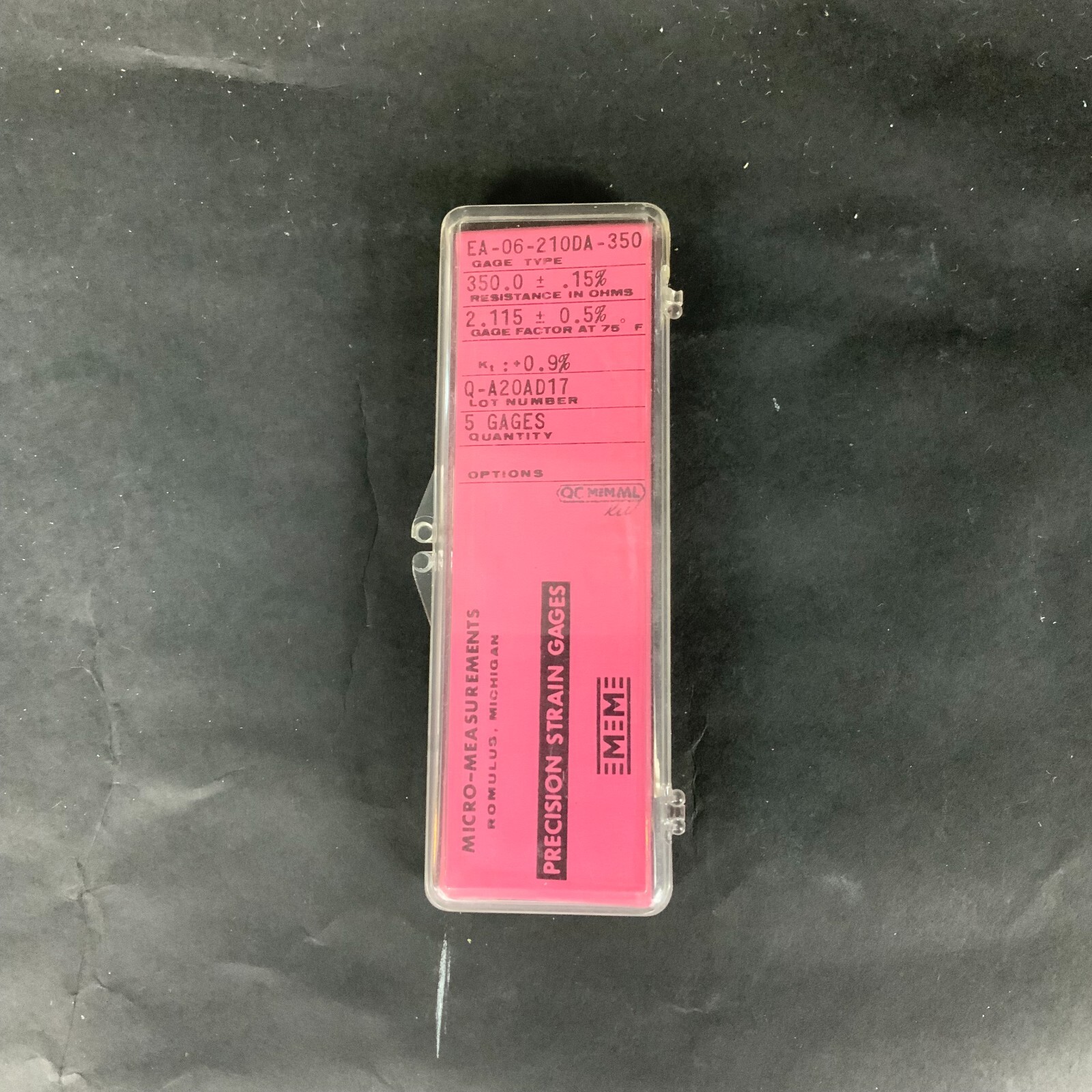 Used MICRO-MEASUREMENTS EA-06-210DA-350 PRECISION STRAIN GAUGE - BOX OF 5 ($25 OBO)