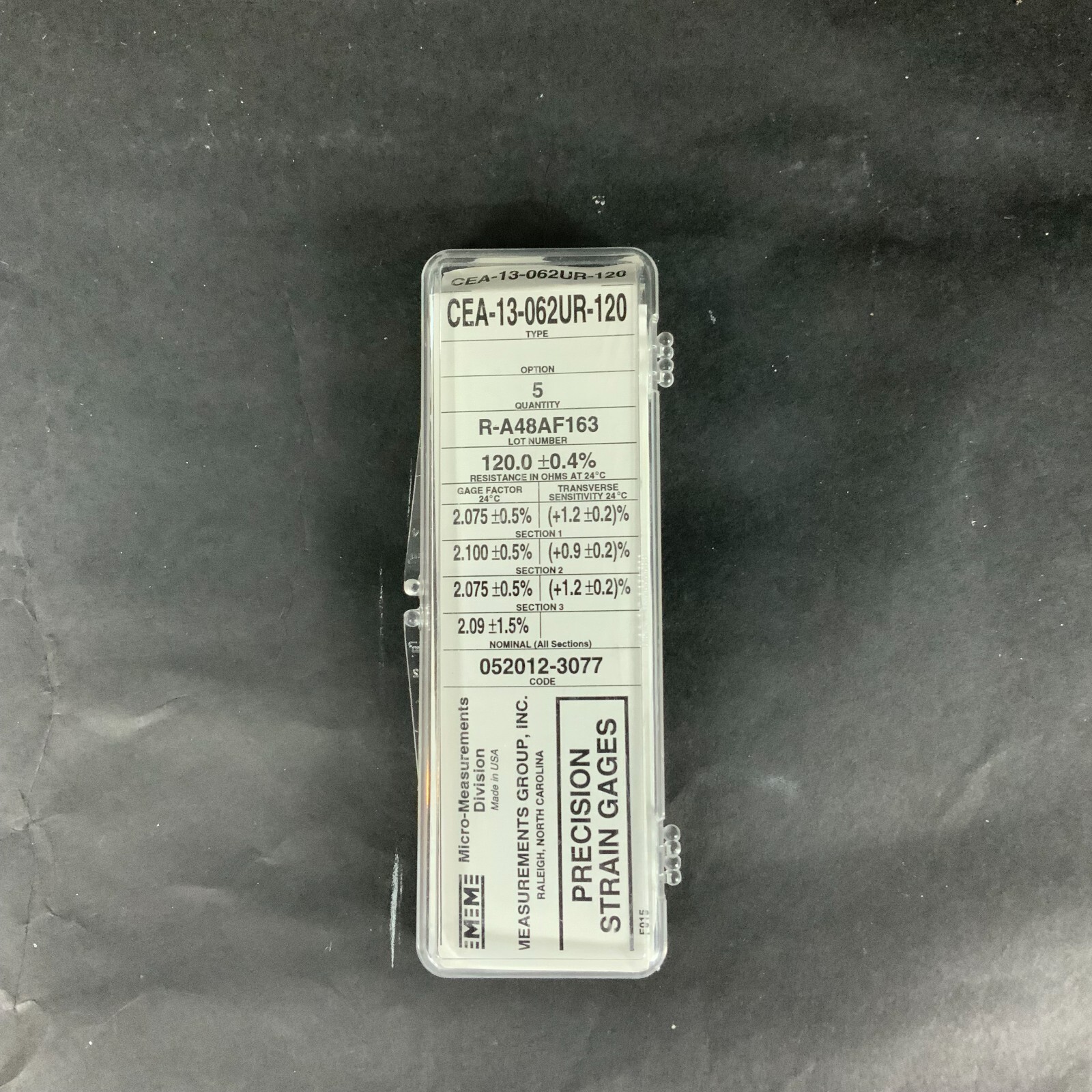 Used MICRO-MEASUREMENTS CEA-13-062UR-120 PRECISION STRAIN GAUGE - LOT OF 2 ($10 OBO)