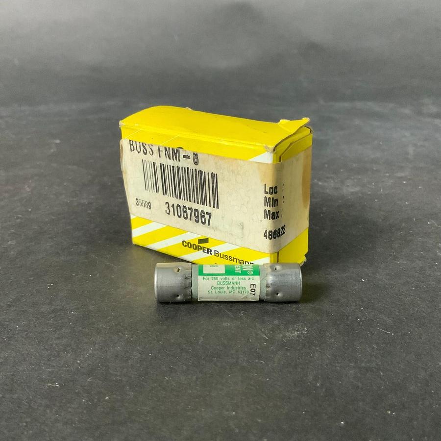 Used BUSSMANN FNM 8 TIME DELAY FUSE - BOX OF 10 ($40 OBO)