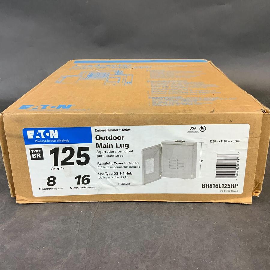 Used EATON BR816L125RP MAIN LUG LOAD CENTER - NEW IN BOX ($45 OBO)