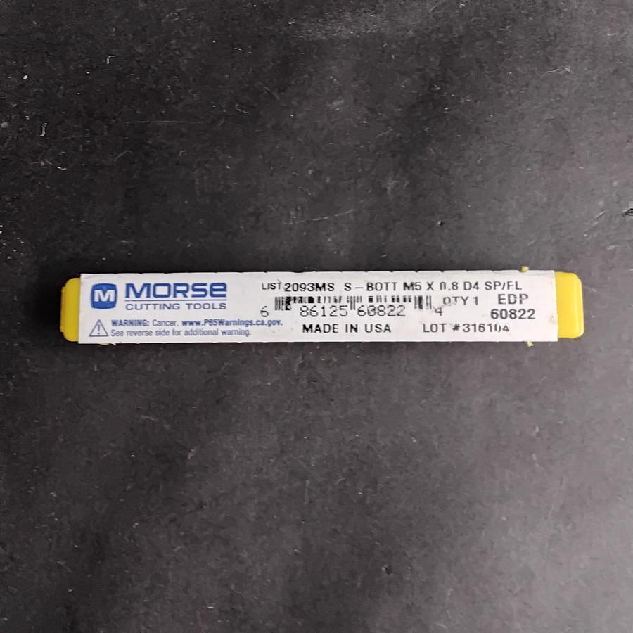Used MORSE 2093MS M5X0.8 D4 BOTT TAP ($20 OBO)