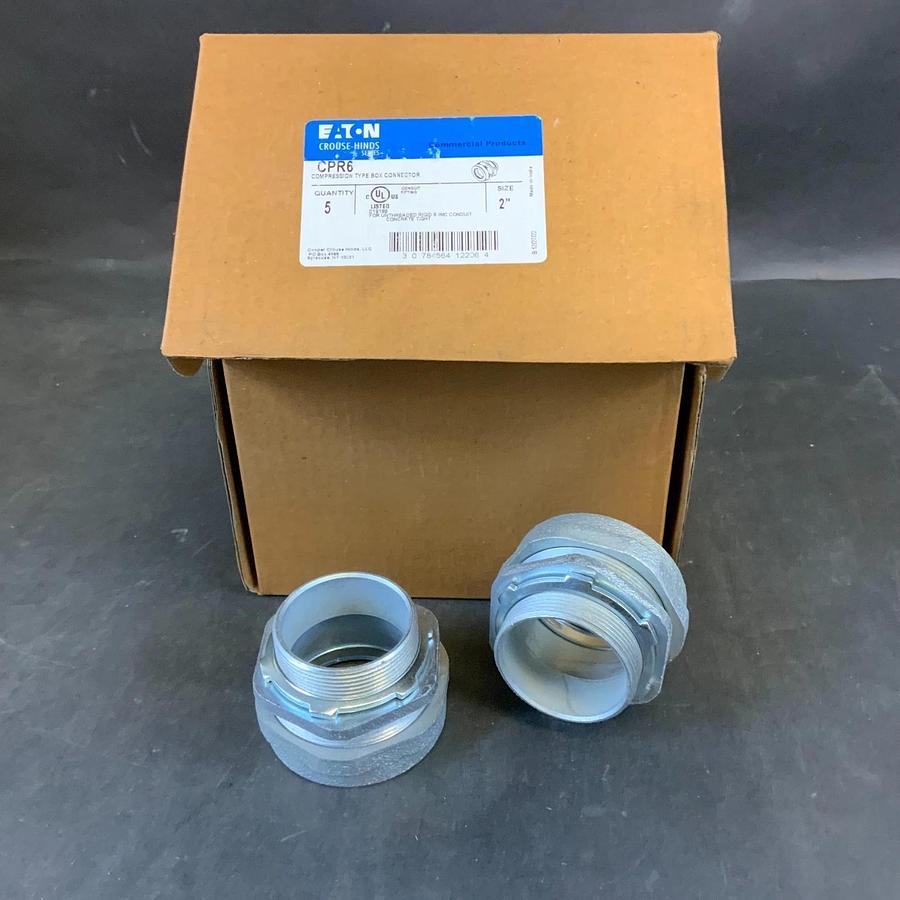 EATON CPR6 2” COMPRESSION TYPE BOX CONNECTOR - BOX OF 5 ($65 OBO)