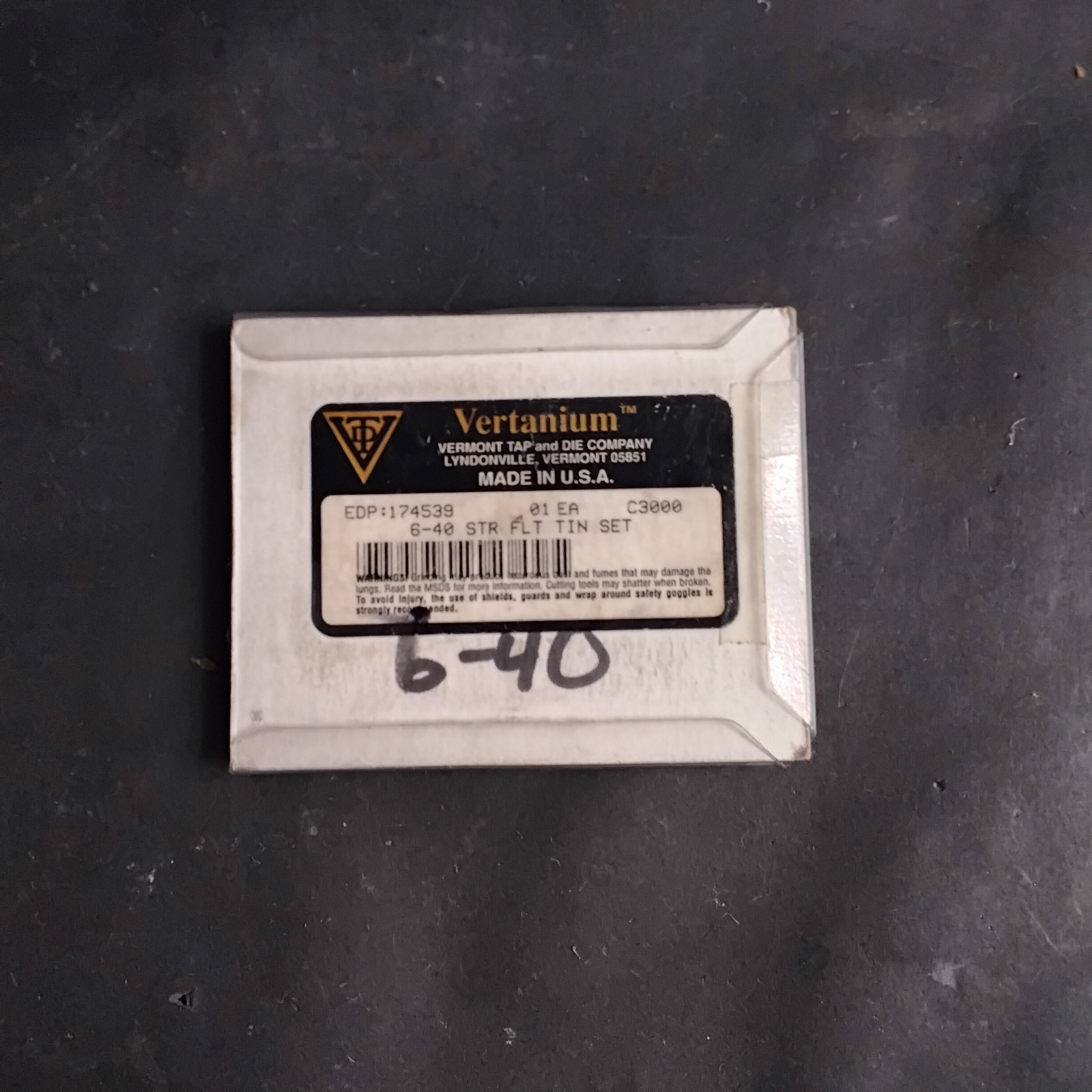VERTANIUM 6-40 TIN COATED TAP - SET OF 3 ($25 OBO)
