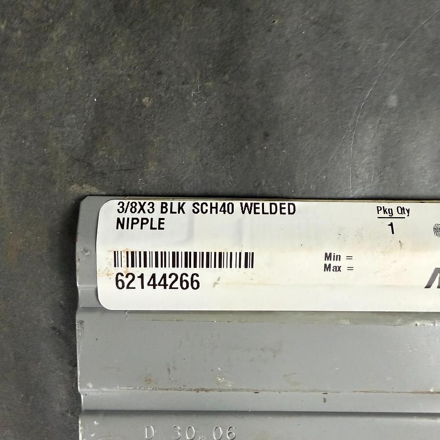 Used MSC 3/8X3 BLK WELDED NIPPLE
