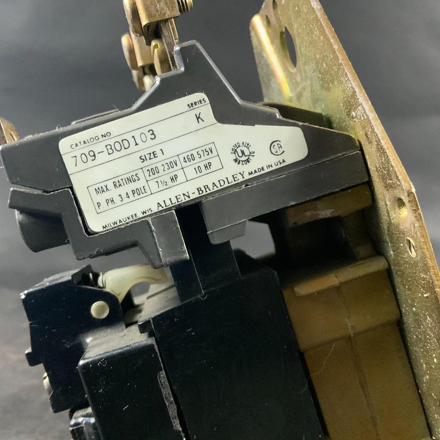Used ALLEN BRADLEY SIZE 1 SER K SINGLE-POLE 709-BOD103 STARTER ($30 OBO)