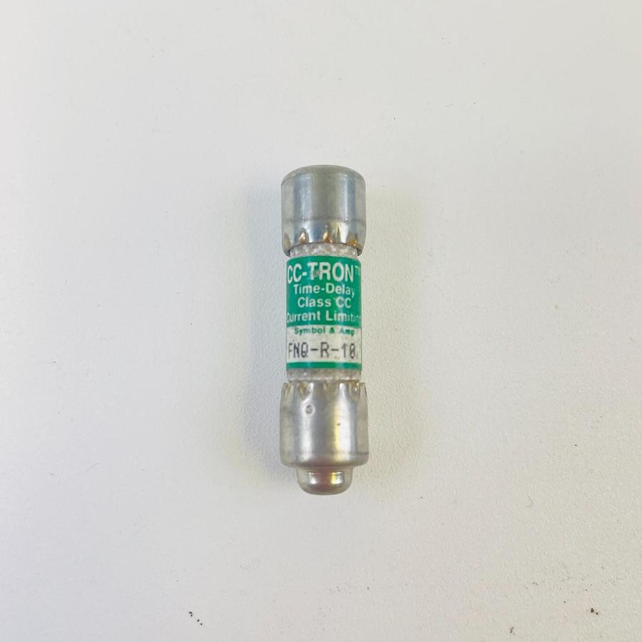 Used BUSSMANN FNQ-R-10 TIME DELAY FUSE CLASS CC 10A 600V INDUSTRIAL - LOT OF 5