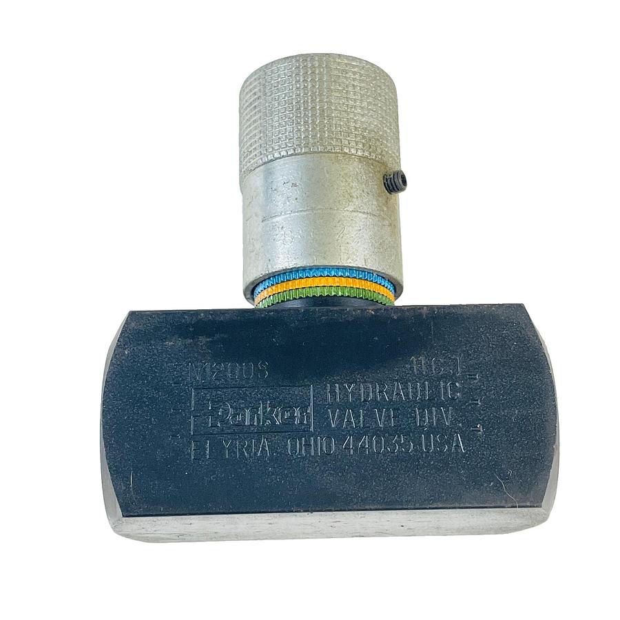 Used PARKER N1200S-11GJ COLORFLOW HYDRAULIC NEEDLE VALVE 3/4 NPT 5000 PSI 25 GPM