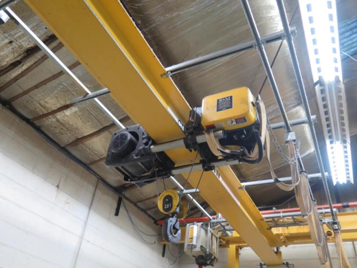 Used 2 Ton Capacity, Overhead Bridge Crane, 19'W x 44'L x 15'T, Motorized System