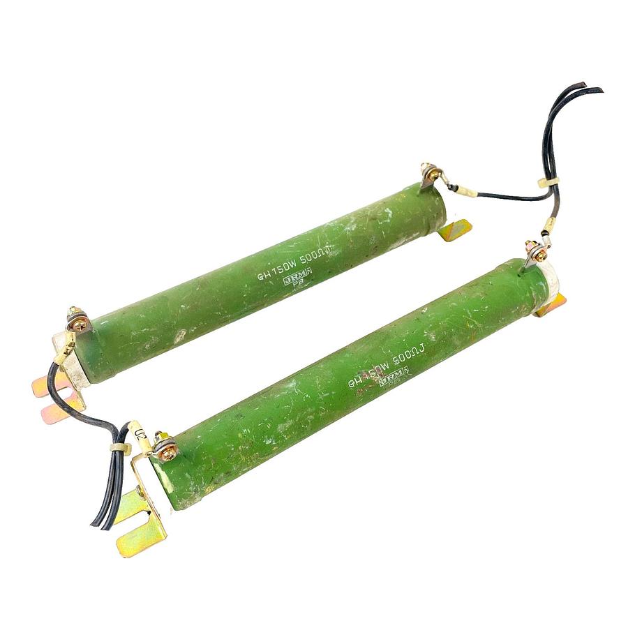 Used JRM GH150W 500 OHM RESISTOR (2 TOTAL) POWER WIREWOUND ELECTRICAL COMPONENT