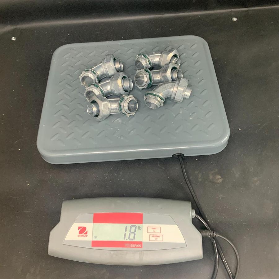 Used BRIDGEPORT 471-LT2 3/4" LIQUID TIGHT 90 DEGREE CONNECTOR - PACK OF 6 ($25 OBO)