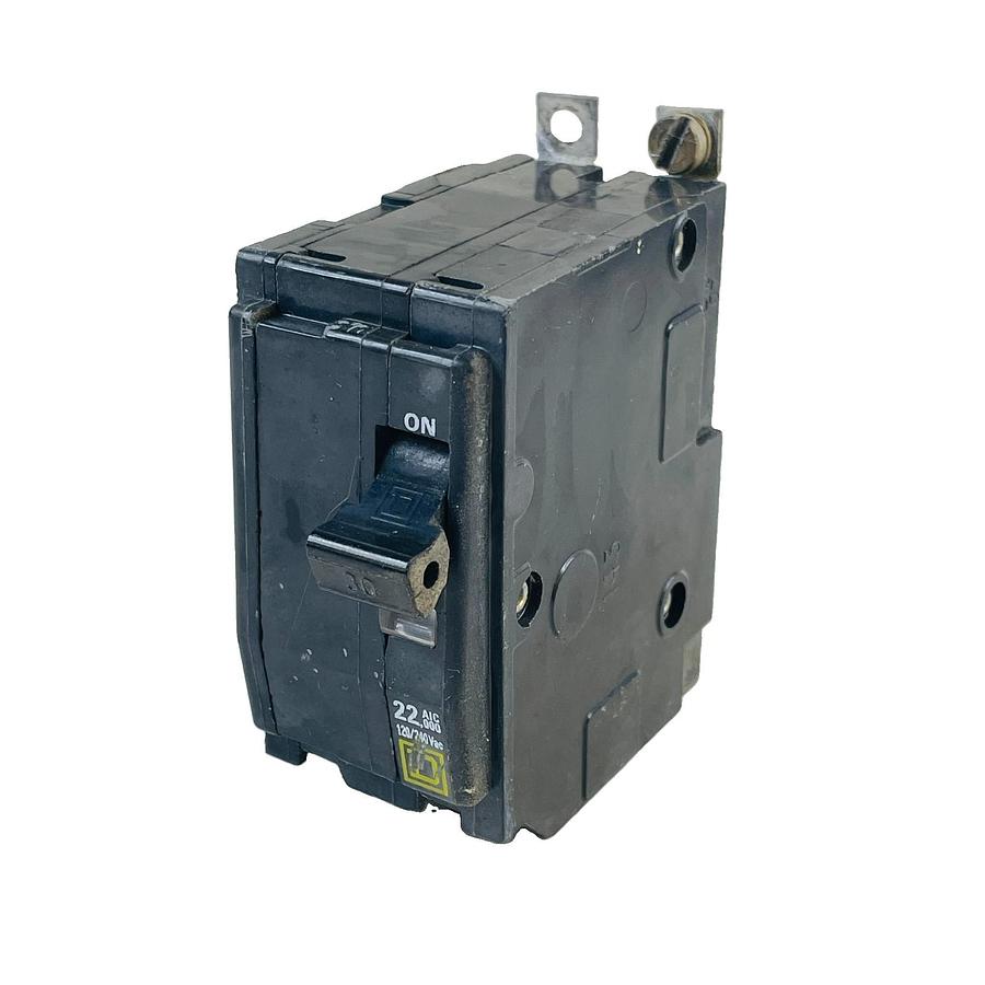 Used SQUARE D QOB230VH 30A 2-POLE 120/240V 22KA AIC BOLT-ON CIRCUIT BREAKER
