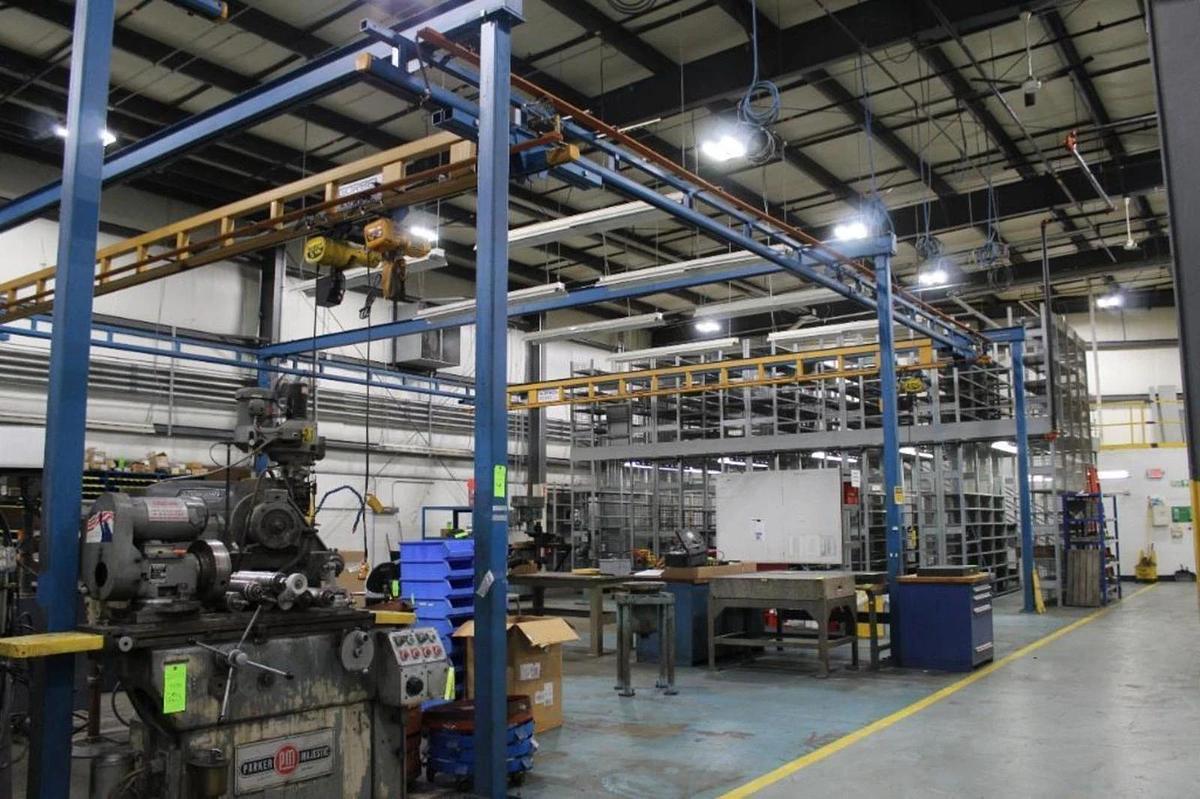 Refurbished Gorbel Crane 40'x35'x12' 2 Runways & 4-500Lb Electric Chain Hoists (BEST OFFER!)