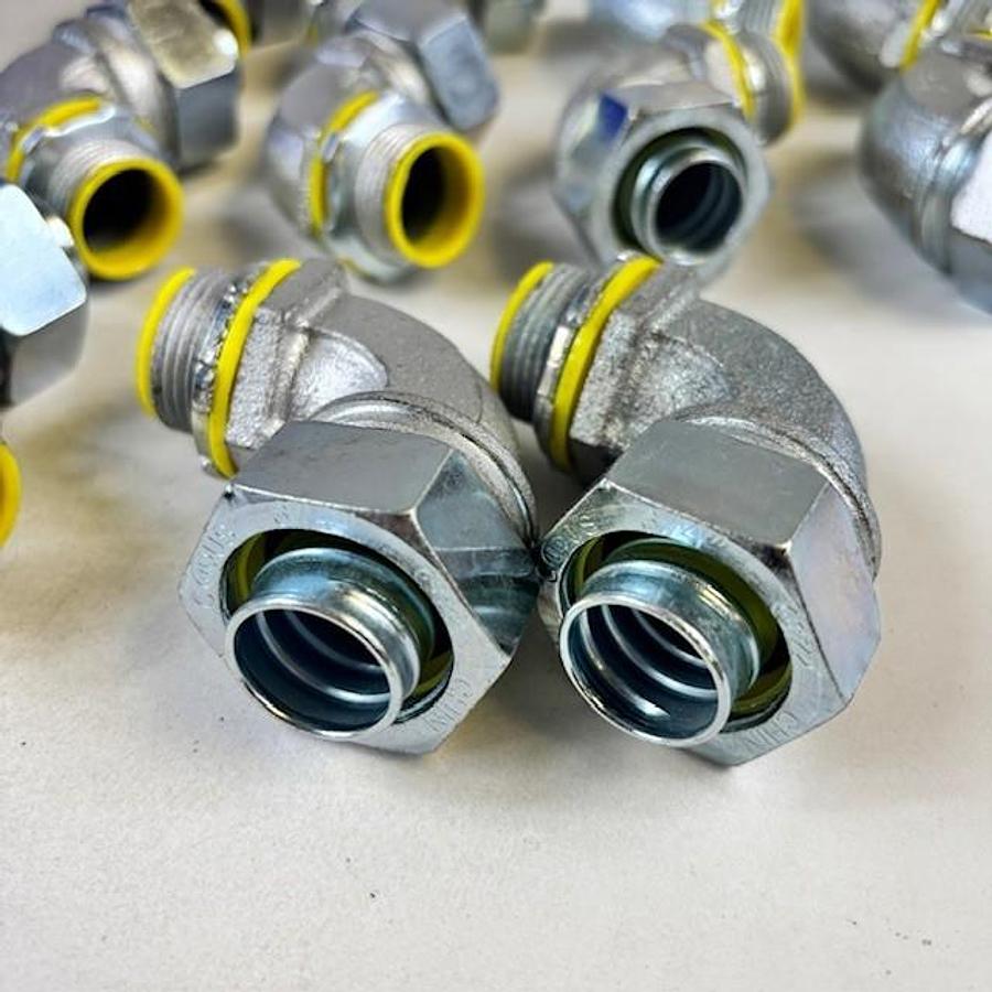 HUBBELL 3/4" 90 DEGREE LIQUIT-TIGHT CONDUIT CONNECTOR - BOX OF 15