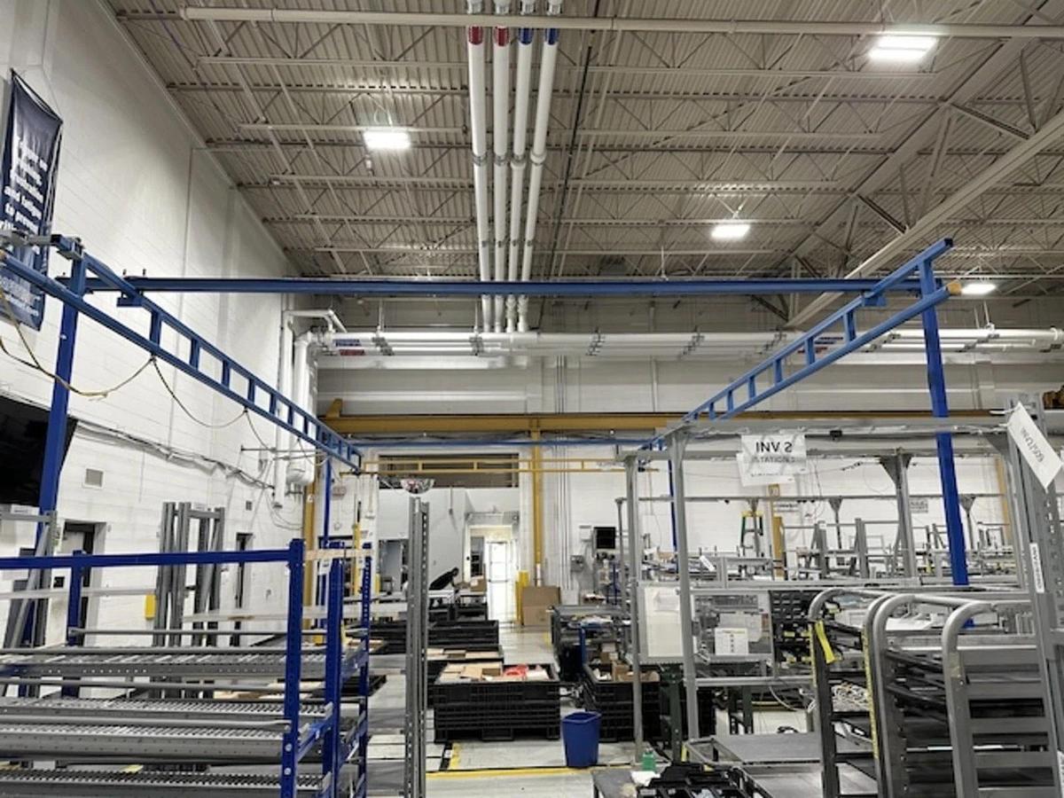 Used Bridge Crane- Gorbel 250LB CAP - 27'-6" L x 20'-7" W x 12'-4 1/2" H ($7,800 OBO)