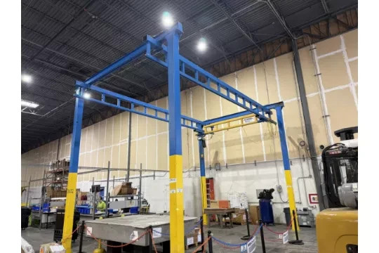 Used GORBEL FREE-STANDING 2 TON CRANE SYSTEM, 14.5'X23'X13.5' ($24900 OBO)