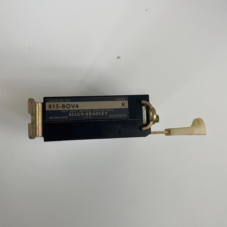 Used ALLEN BRADLEY 815-BOV4 SERIES K OVERLOAD RELAY MANUAL RESET 600VAC 1P SIZE 00-01
