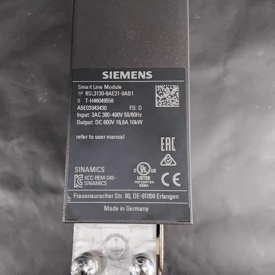 Used SIEMENS 6SL3130-6AE21-0AB1 SMART LINE MODULE ($800 OBO)