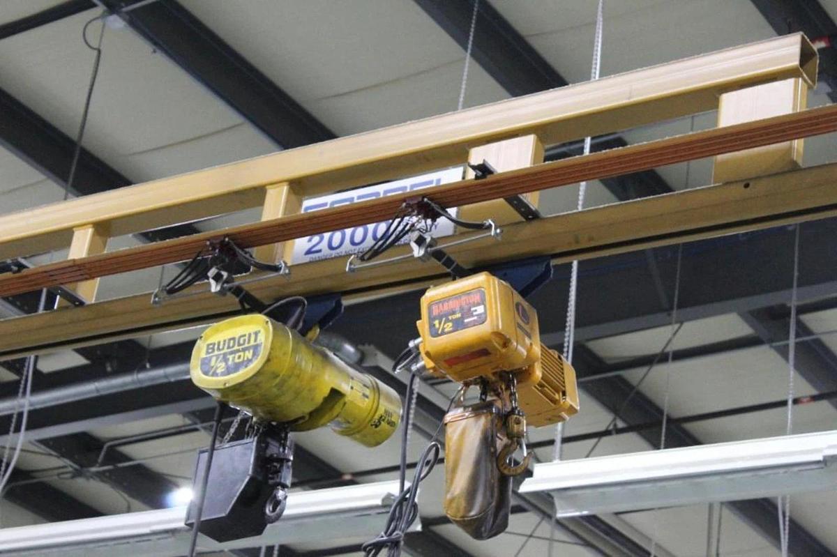 Refurbished Gorbel Crane 40'x35'x12' 2 Runways & 4-500Lb Electric Chain Hoists (BEST OFFER!)