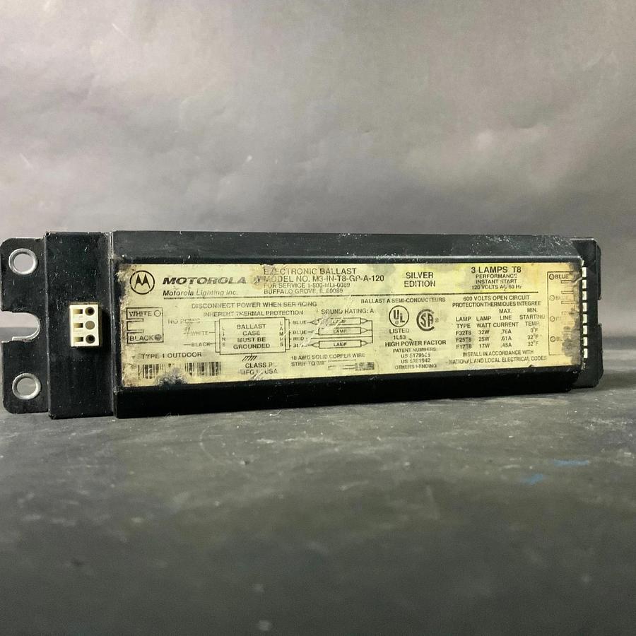 Used MOTOROLLA M3-IN-T8-GP-A-120 ELECTRONIC BALLAST ($15 OBO)