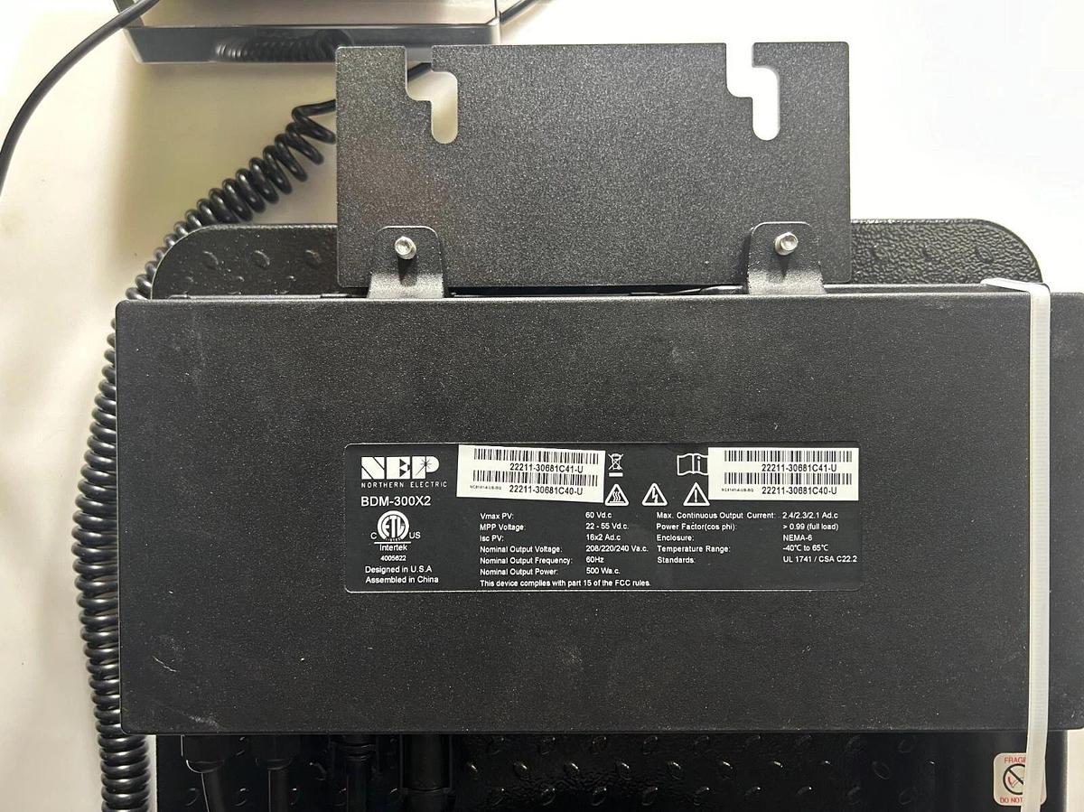 Used NEP Northern Electric BDM-300X2 (BDM600) Micro Inverter ($175 OBO)