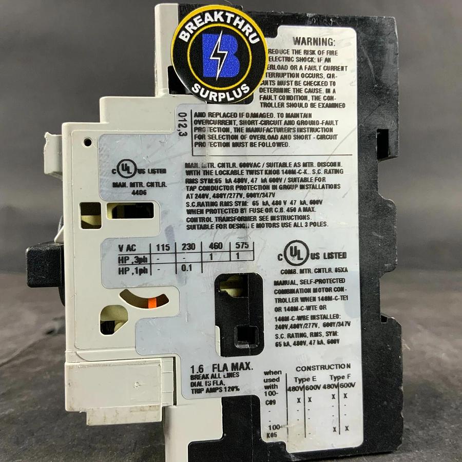 Used ALLEN BRADLEY 140M-C2E-B16 CIRCUIT BREAKER ($50 OBO)