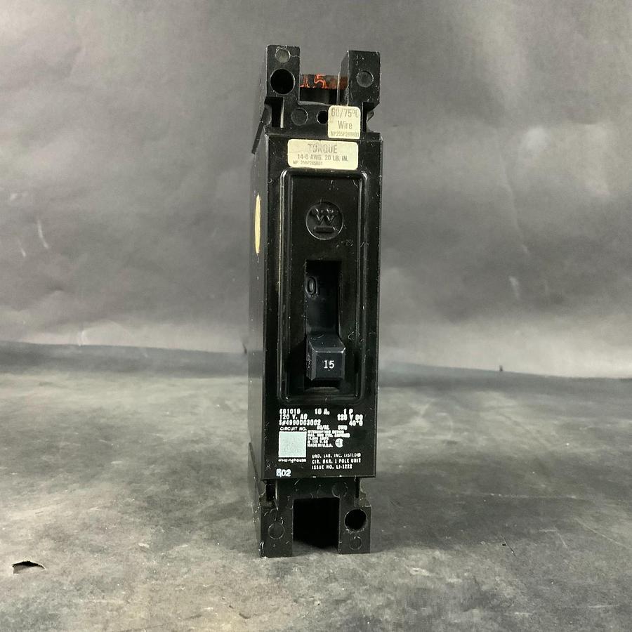 Used WESTINGHOUSE EB1015 CIRCUIT BREAKER ($30 OBO)