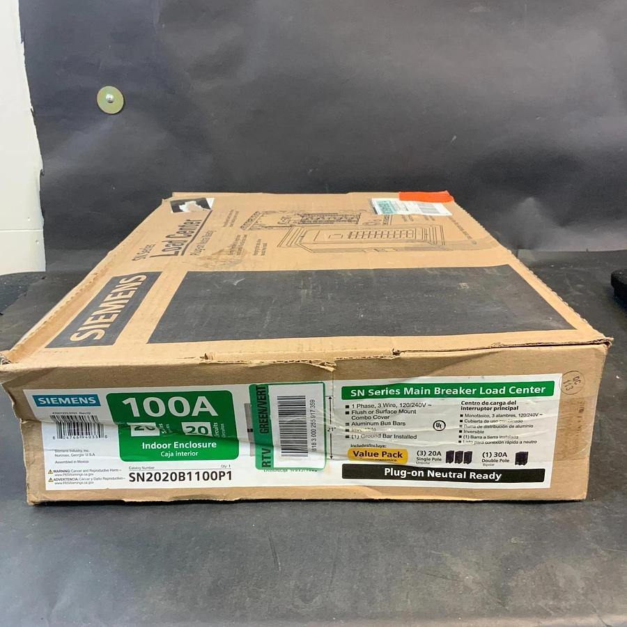 SIEMENS SN2020B1100P1 MAIN BREAKER LOAD CENTER ($60 OBO)