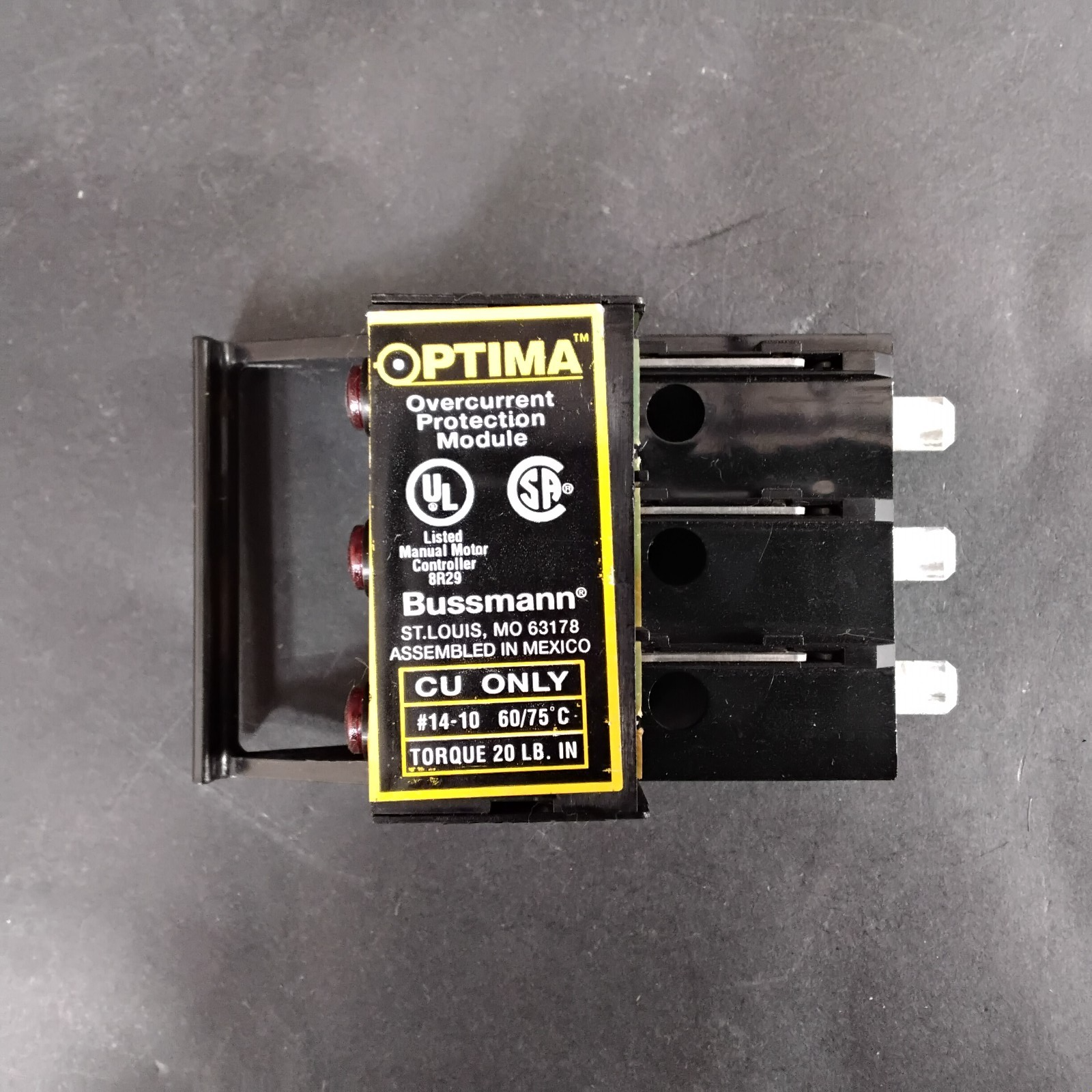 Used BUSSMANN OPTIMA OPM-SW OVERCURRENT PROTECTION MODULE ($12)