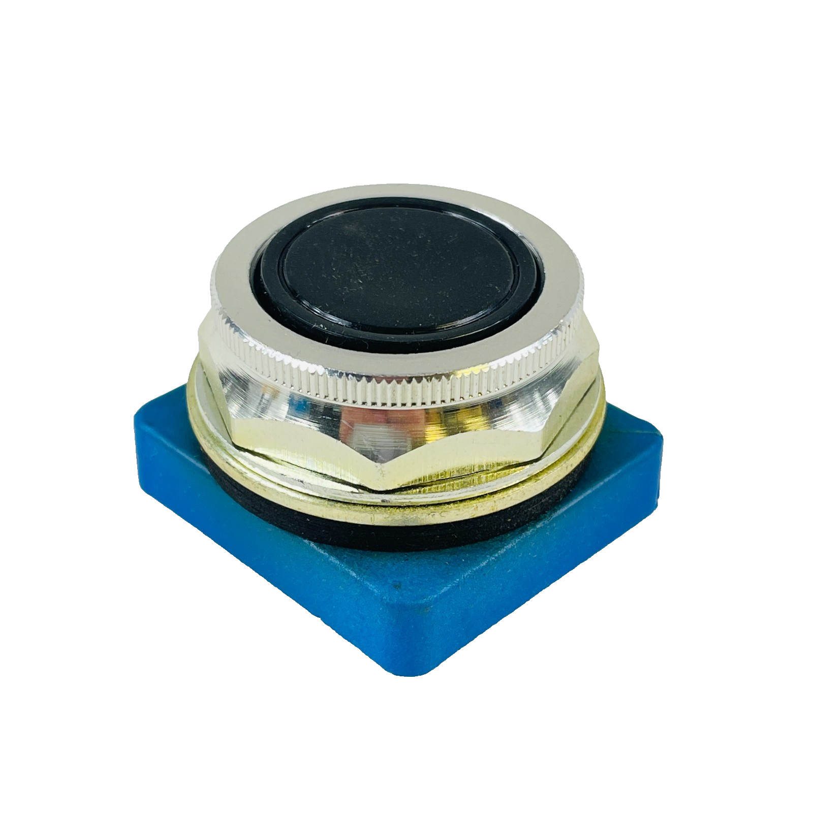 Used GOULD H33FSK0 PUSHBUTTON HD OILTIGHT BLACK FLUSH CAP OCTAGONAL RING NEW OPEN BOX