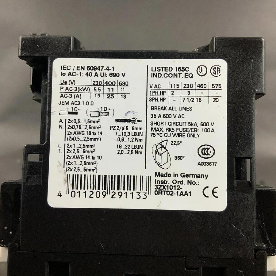 Used SIEMENS 3RT1026-1B CONTACTOR ($13 OBO)