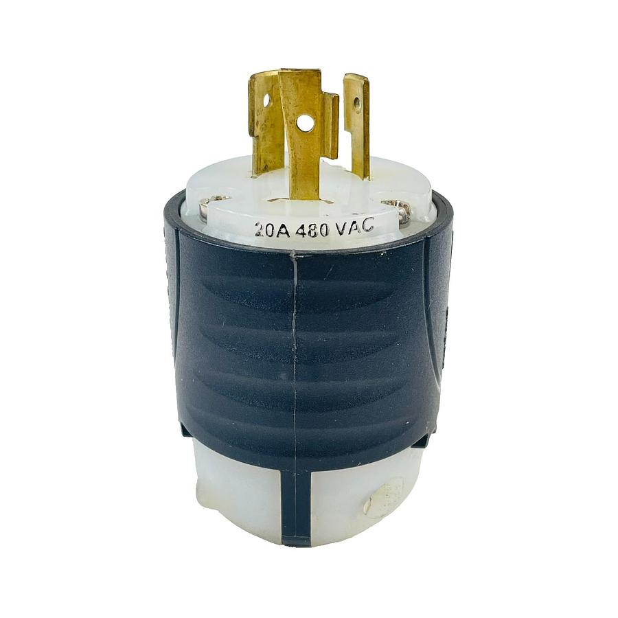 Used PASS & SEYMOUR L820P TWIST LOCK MALE PLUG 20A 480VAC REFURBISHED EXCELLENT
