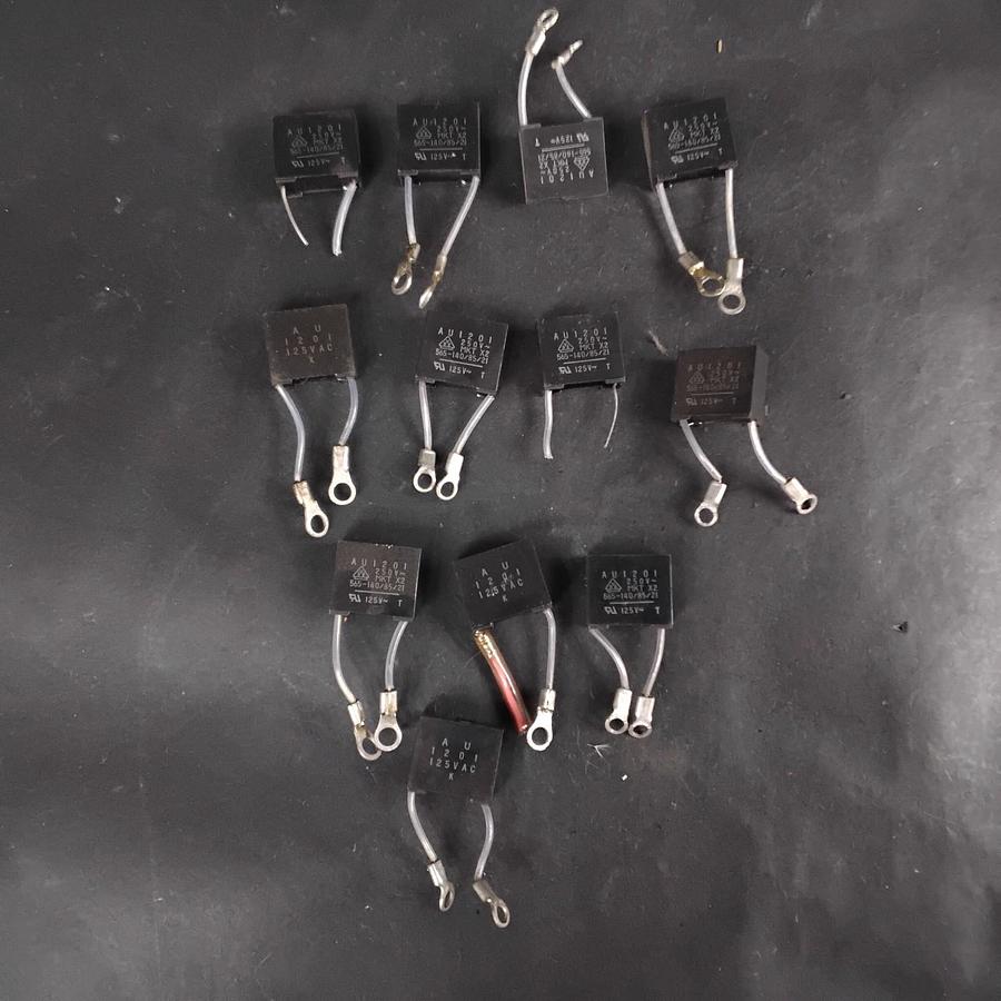 Used OKAYA AU1201 SAFETY CAPACITORS - GROUP OF 12 ($25 OBO)