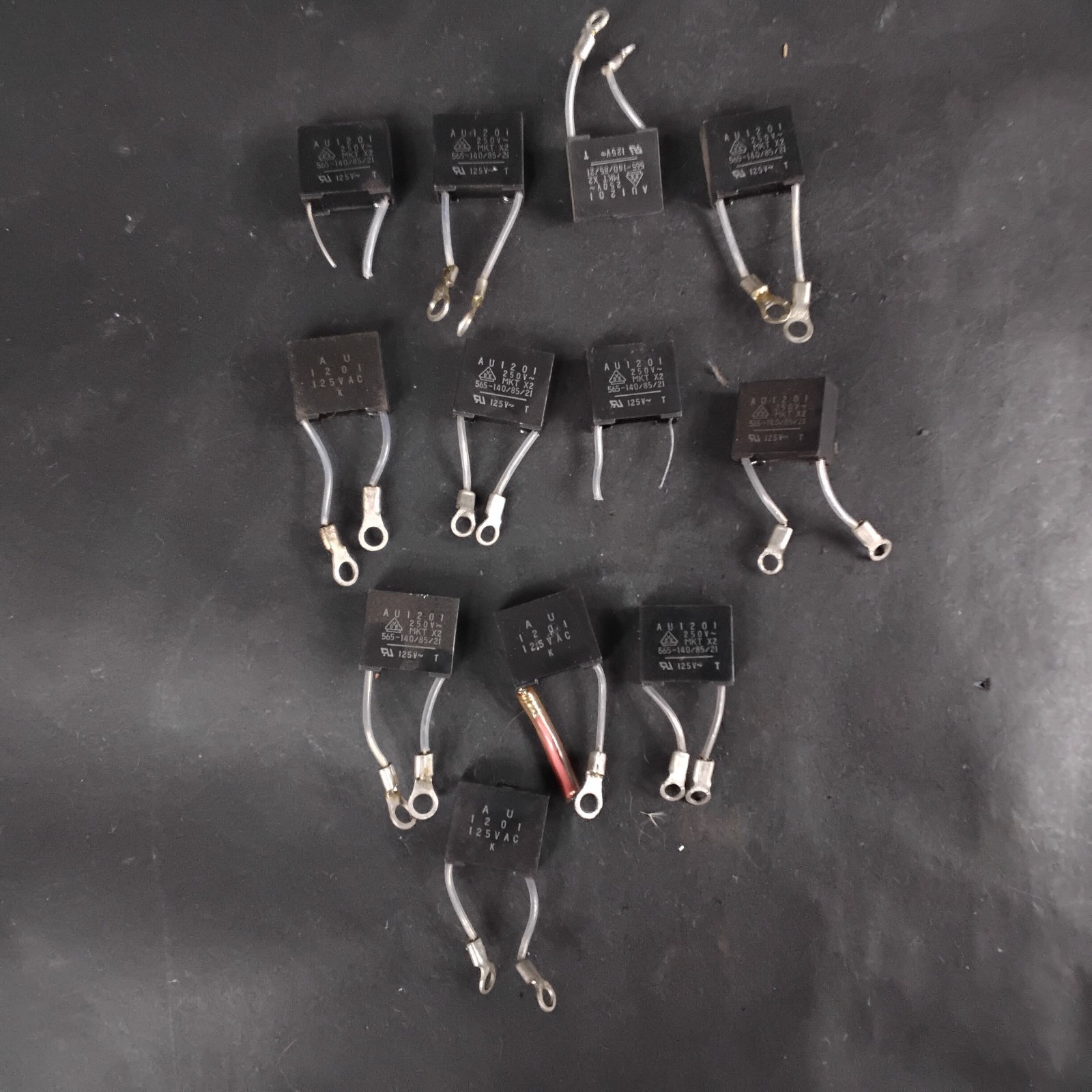 Used OKAYA AU1201 SAFETY CAPACITORS - GROUP OF 12 ($25 OBO)