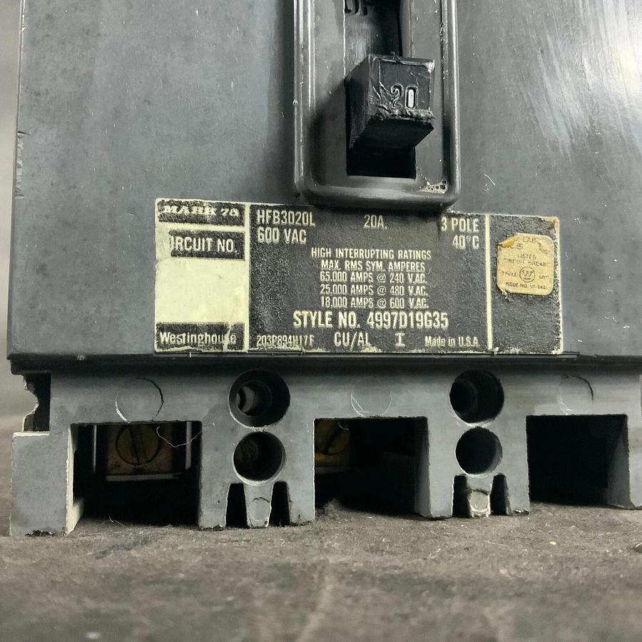 Used WESTINGHOUSE HFB3020L CIRCUIT BREAKER ($40 OBO)
