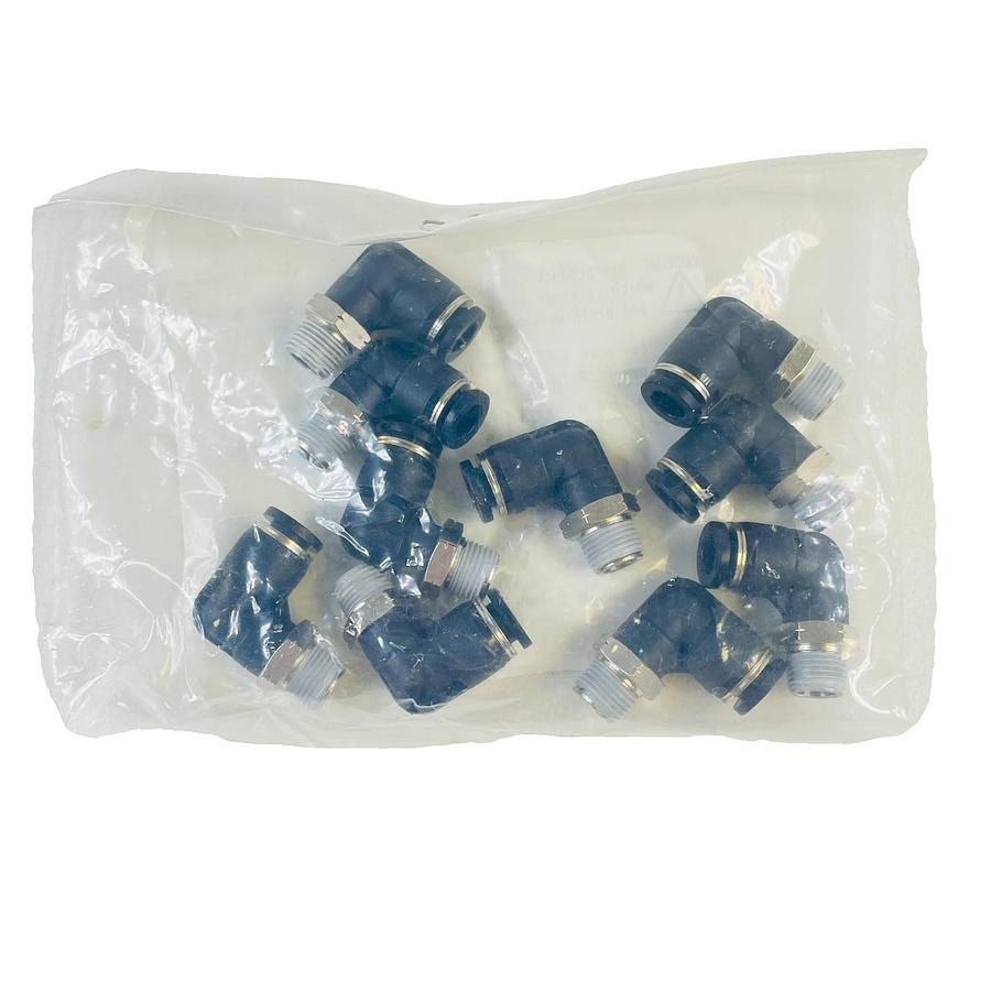 PNEUFLEX PL1/4-N01U EPNI PNEUMATIC MALE ELBOW FITTINGS 1/4 OD X 1/8 NPT 10-PACK