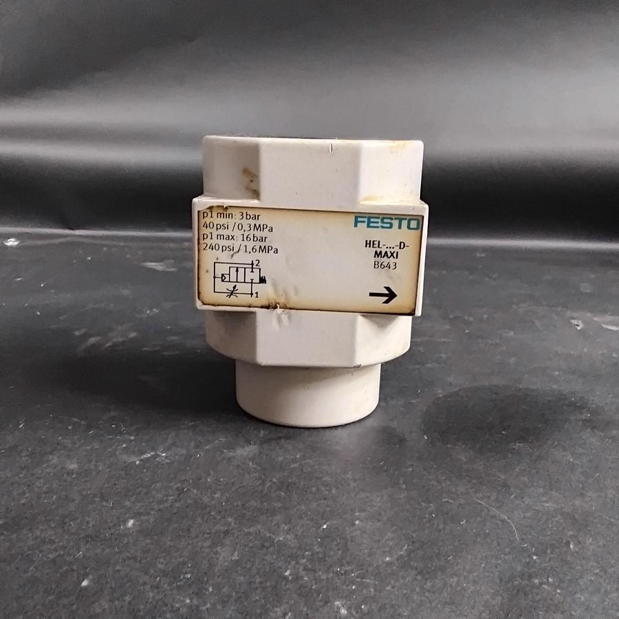 Used FESTO HEL-D-MAXI ON/OFF VALVE ($40 OBO)