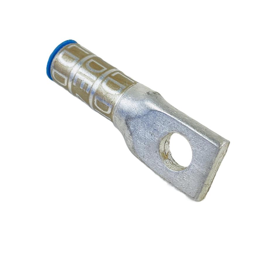 Refurbished T&B 60124 1 STR ALUMINUM COMPRESSION LUG 1-HOLE 3/8 INCH STUD GOLD DIE 45 AL9CU