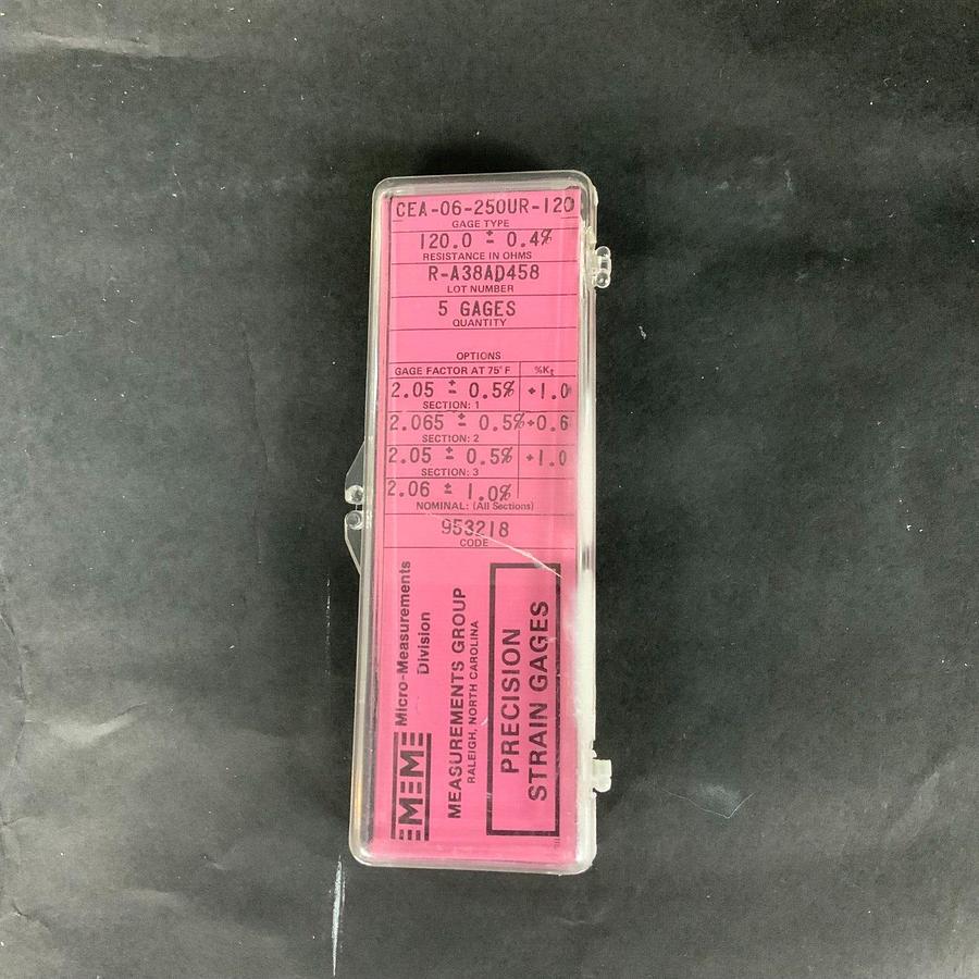 Used MICRO-MEASUREMENTS CEA-06-250UR-120 PRECISION STRAIN GAUGE - LOT OF 2 ($10 OBO)