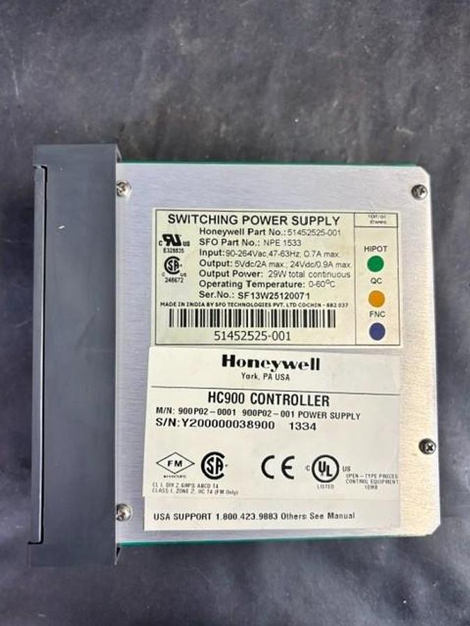 Used HONEYWELL 900P02-0001 POWER SUPPLY