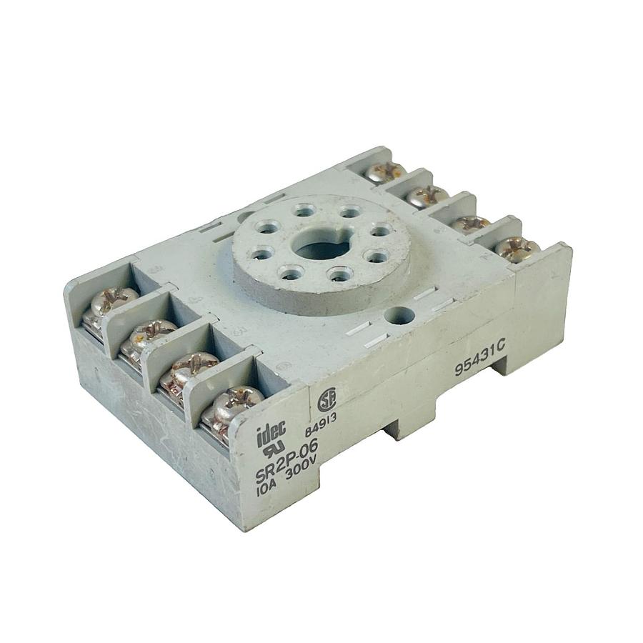 Used IDEC SR2P-06 8-PIN OCTAL RELAY SOCKET BASE 10A 300V DIN RAIL SURFACE MOUNT