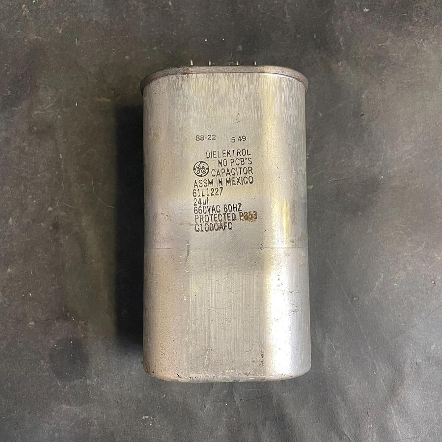 Used GENERAL ELECTRIC 61L1227 DIELEKTROL CAPACITOR