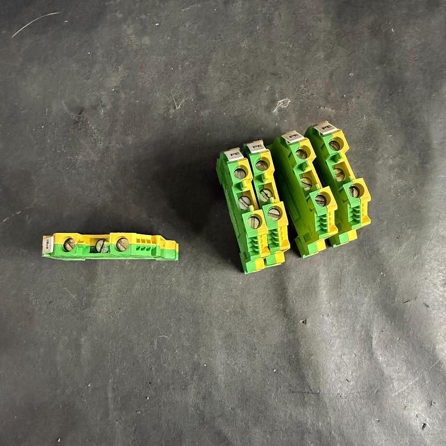 Used WIELAND WK6SL/U GROUND TERMINAL BLOCKS - LOT OF 5