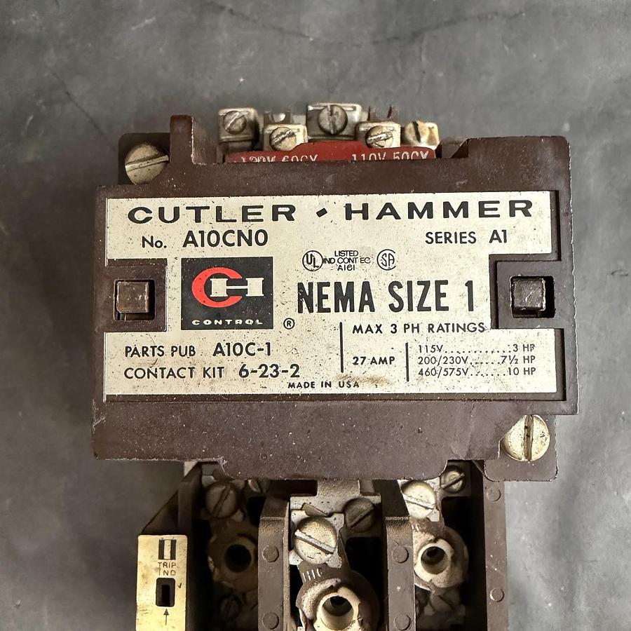 Used CUTLER HAMMER A10CN0 MOTOR STARTER ($40 OBO)