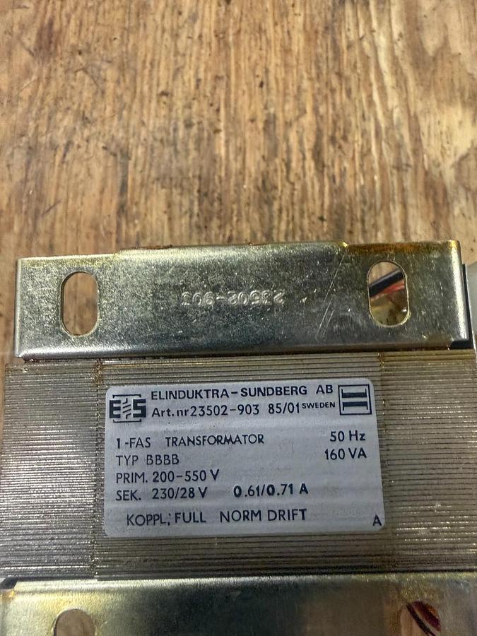 Used ELINDUKTRA-SUNBERG 23502-903 TRANSFORMER