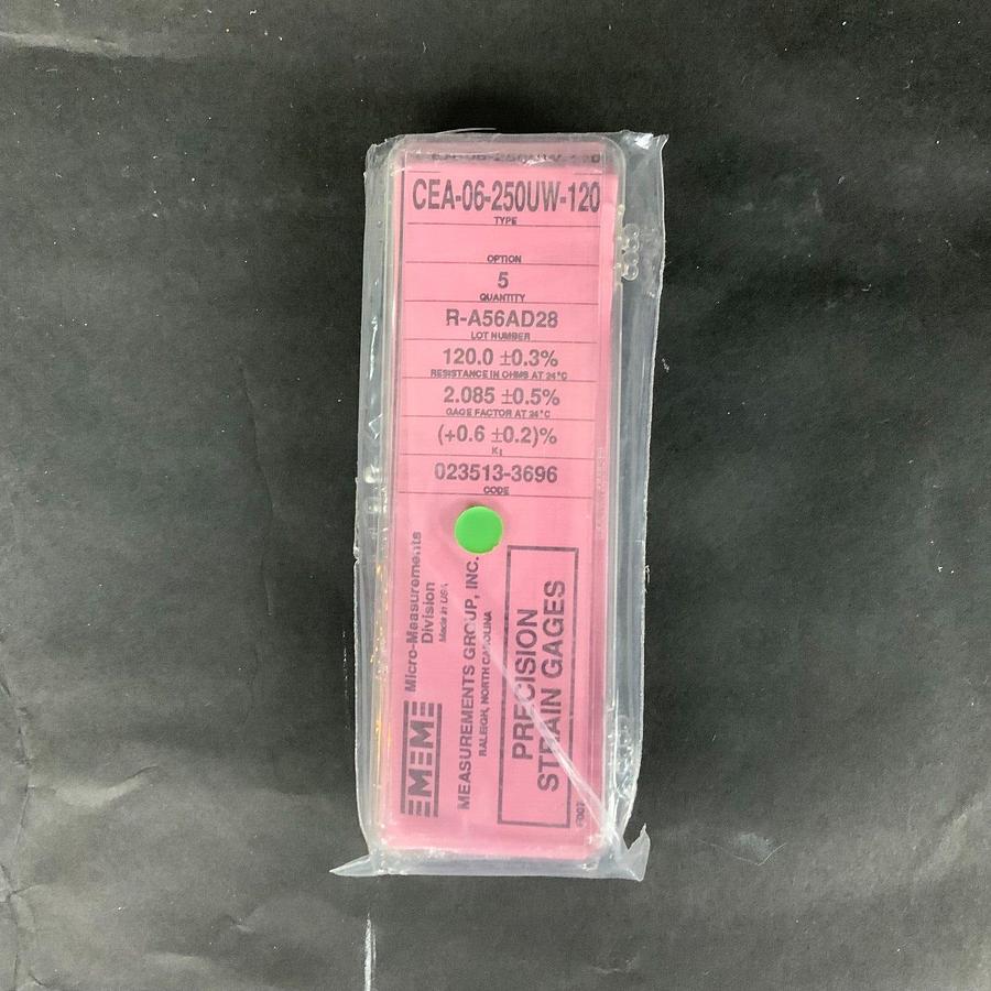 Used MICRO-MEASUREMENTS CEA-06-250UW-120 PRECISION STRAIN GAUGE - BOX OF 5 ($25 OBO)